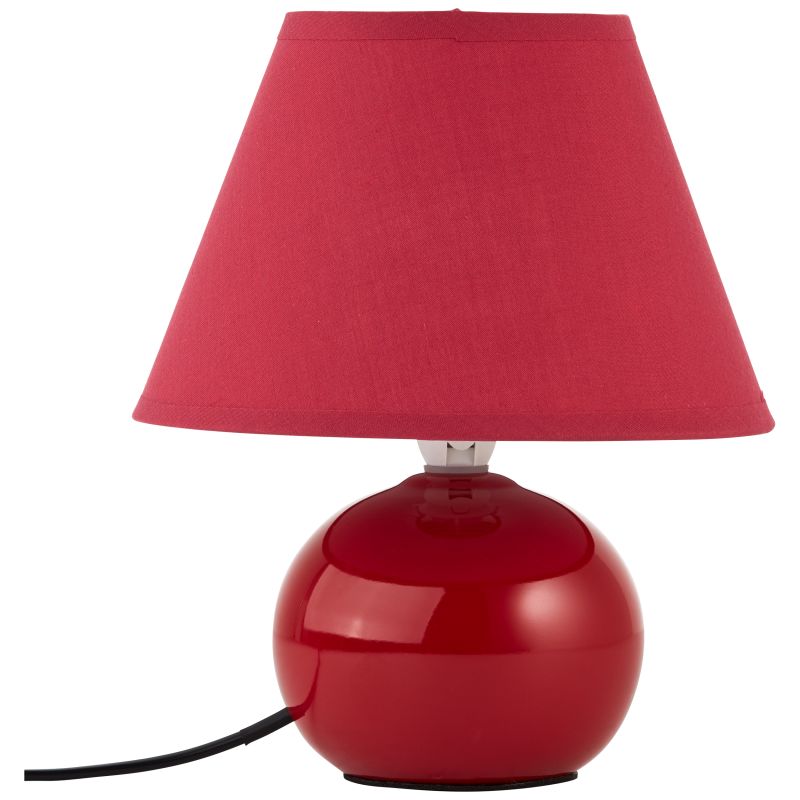Primo 23cm ROOD tafellamp Van Brilliant - Wordt geleverd met een snoer van 1 meter, schakelaar en stekker.