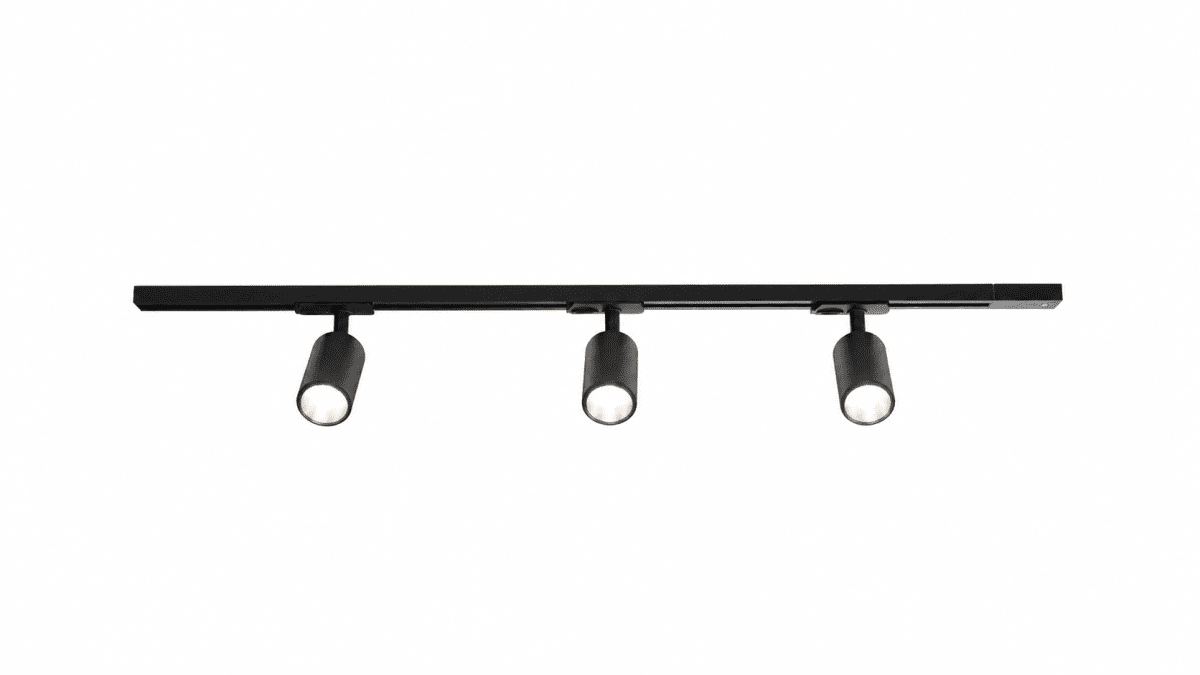 Forma 3-set Zwart Van Nordic Lighting - De rails kunnen op elke gewenste lengte worden ingekort.