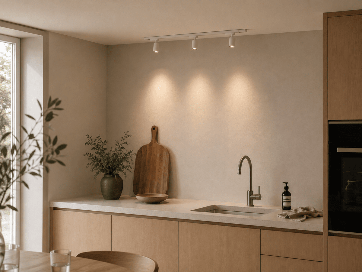 Forma 3-set Wit Van Nordic Lighting - De rails kunnen op elke gewenste lengte worden ingekort.