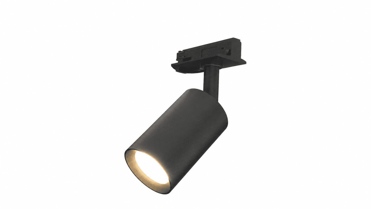 Forma spot Zwart Van Nordic Lighting - Sluit de stroom aan aan het begin/einde van de rail met een verbindingsstuk of in het midden van de rail met een middenverbinding.