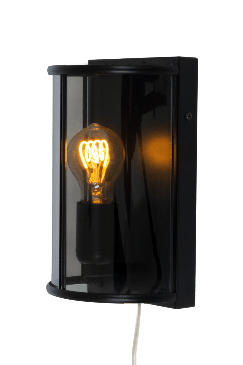 Budgie 25cm Zwart wandlamp Van Aneta Lighting - De Budgie wandlamp heeft een klassiek design.