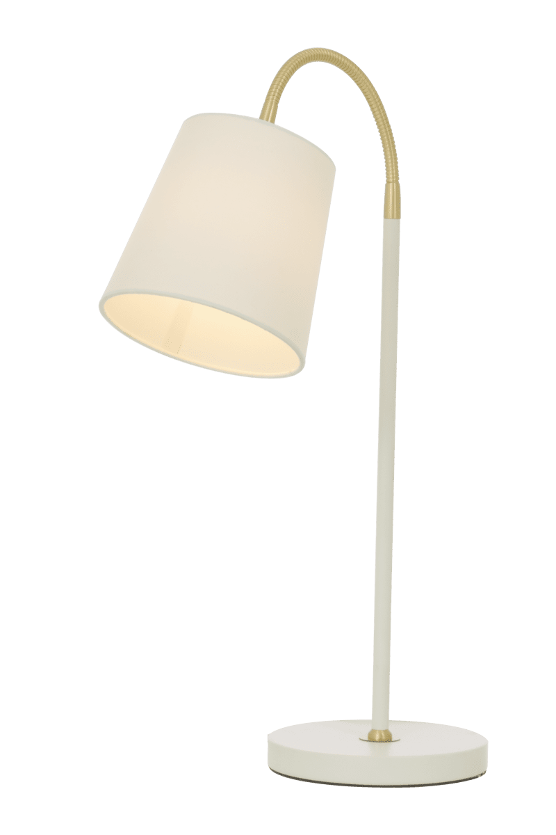 Ljusdal 50cm Wit bureaulamp Van Aneta Lighting - Ljusdal is een stijlvolle tafellamp met een moderne twist.