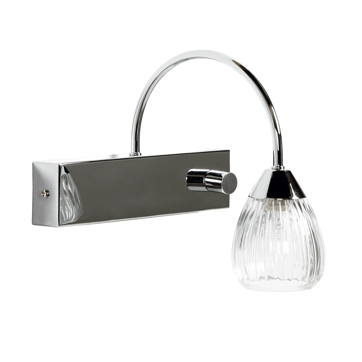 Öckerö 23cm Chroom badkamerlamp Van Armaturhantverk - Deze elegante badkamerlamp combineert een stijlvolle chromen afwerking met een prachtige glazen kap die een zacht en aangenaam licht verspreidt.