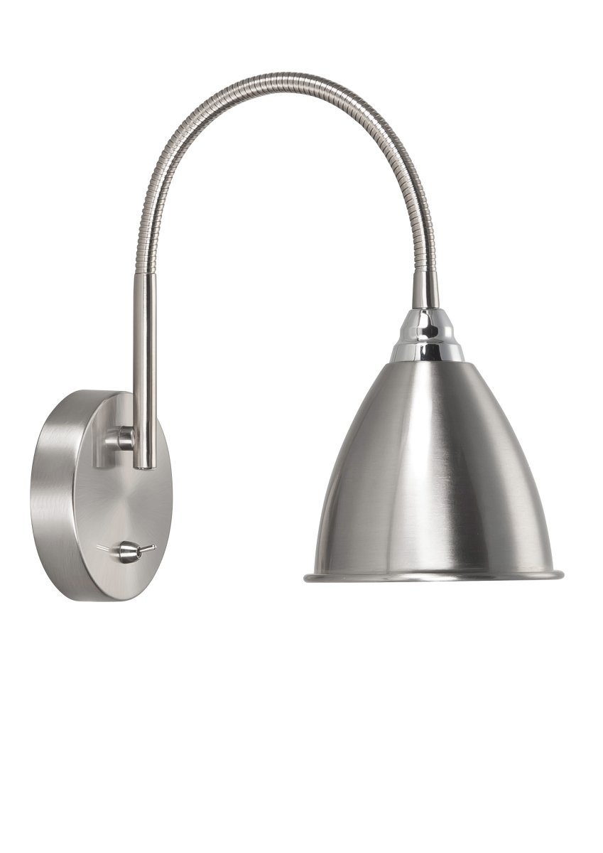 Smögen Nikkel leeslamp Van Armaturhantverk - De voet en de lamp zijn zowel een functionele als decoratieve toevoeging aan uw huis.