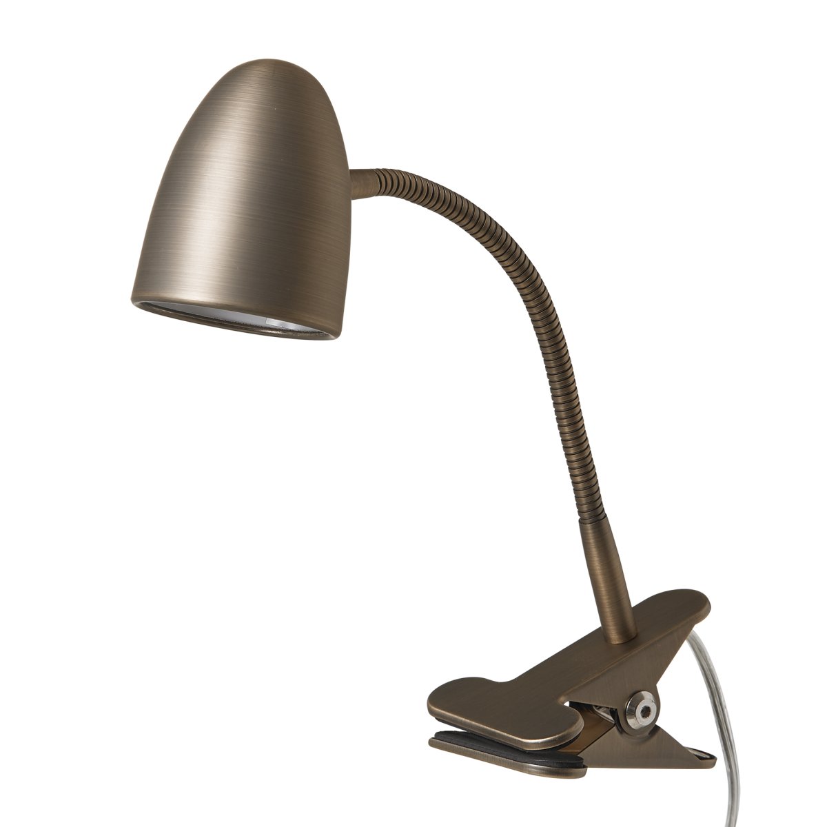 Koster Oxidebruin klemlamp Van Armaturhantverk - Dankzij de verstelbare flexarm kunt u het licht eenvoudig richten, ideaal voor lezen of werken.