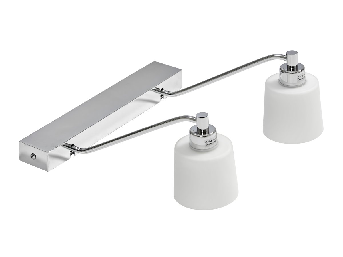  Tärnö 30cm Chroom badkamerlamp Van Armaturhantverk - De chromen afwerking en het witte glas creëren een elegante combinatie die een zacht en aangenaam licht verspreidt, perfect voor spiegelverlichting.