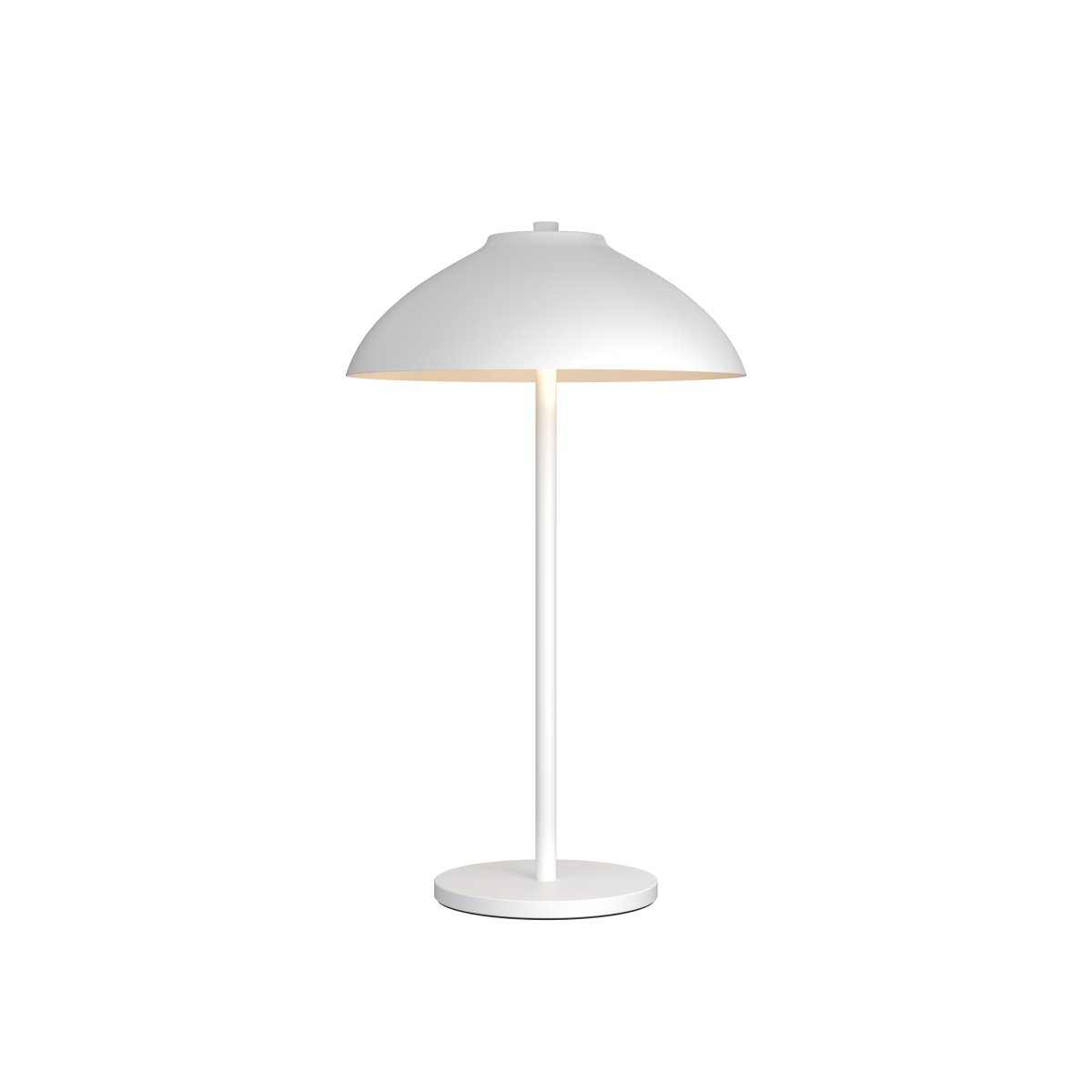 Vali 40cm Wit tafellamp Van Belid - De brede kap richt het licht naar beneden en cre&euml;ert een heldere lichtzone die de ruimte structuur en sfeer geeft.