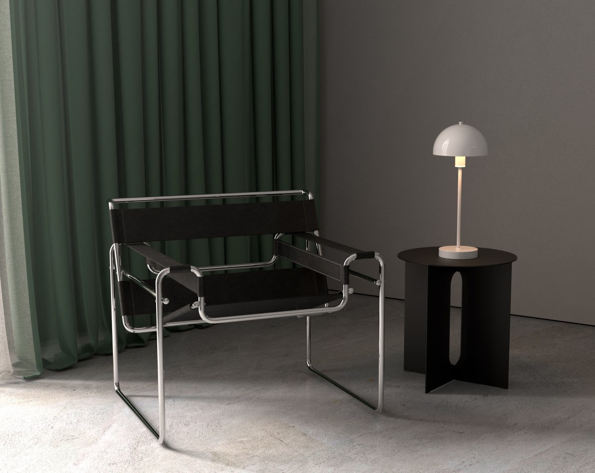 Vienda 48cm Wit tafellamp Van Herstal - De Vienda tafellamp heeft een klassiek en elegant design, waardoor de lamp jarenlang in huis gebruikt kan worden.