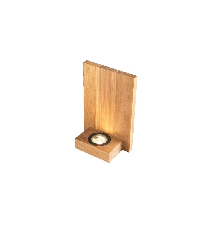 Wallight LED 23cm Eik Van Frilight - Als u een nieuwe of uw eigen lichtbron wilt toevoegen, moet dit een platte G4 LED-lamp zijn met een maximaal vermogen van 5 W en 12 V.
