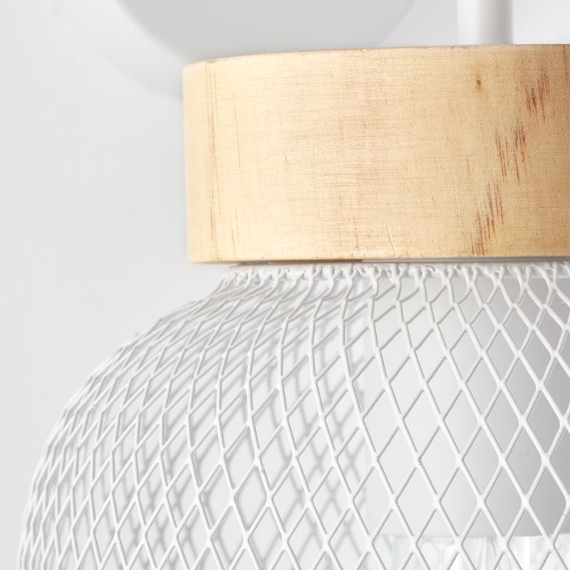 Giada 20cm Wit wandlamp Van Brilliant - De Giada wandlamp combineert modern design met natuurlijke elementen en creëert een warme en gezellige sfeer in huis.