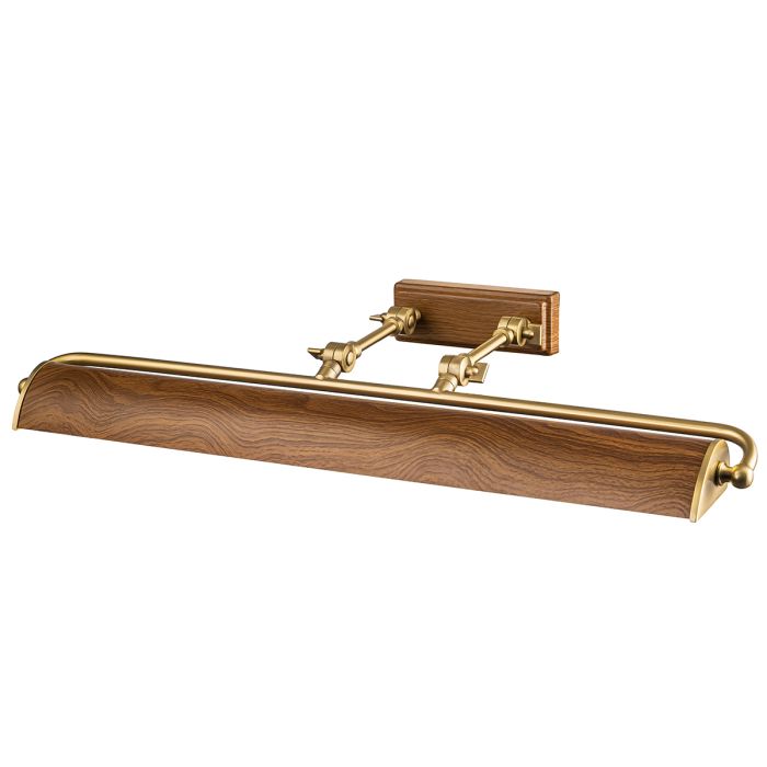 Winchfield 70cm Eik Van Elstead Lighting - Het stevige stalen frame met verstelbare armen en prachtig geplateerde oppervlakken zorgt voor een hoge mate van duurzaamheid.