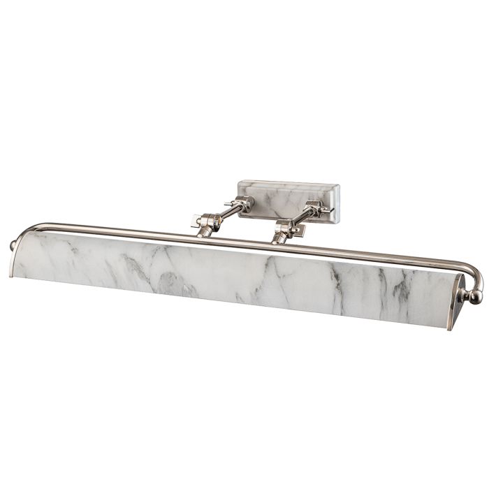 Winchfield 70cm Wit Van Elstead Lighting - Het stevige stalen frame met verstelbare armen en prachtig geplateerde oppervlakken zorgt voor een hoge mate van duurzaamheid.
