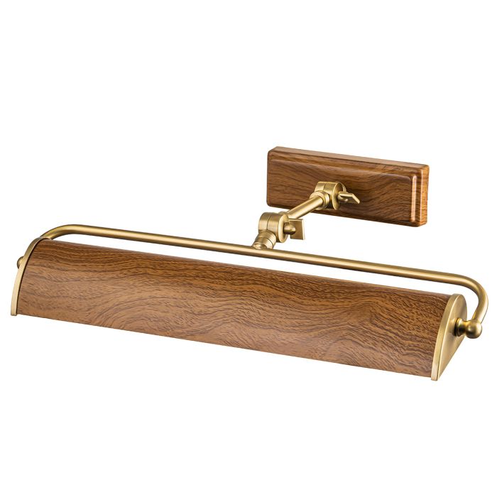 Winchfield 45cm Eik Van Elstead Lighting - Het stevige stalen frame met verstelbare armen en prachtig geplateerde oppervlakken zorgt voor een hoge mate van duurzaamheid.