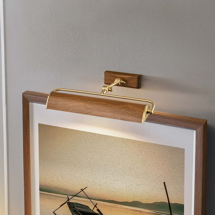 Winchfield 45cm Eik Van Elstead Lighting - Het stevige stalen frame met verstelbare armen en prachtig geplateerde oppervlakken zorgt voor een hoge mate van duurzaamheid.