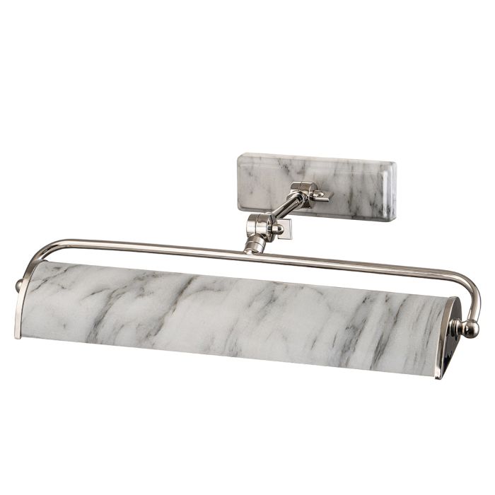 Winchfield 45cm Wit Van Elstead Lighting - Het stevige stalen frame met verstelbare armen en prachtig geplateerde oppervlakken zorgt voor een hoge mate van duurzaamheid.
