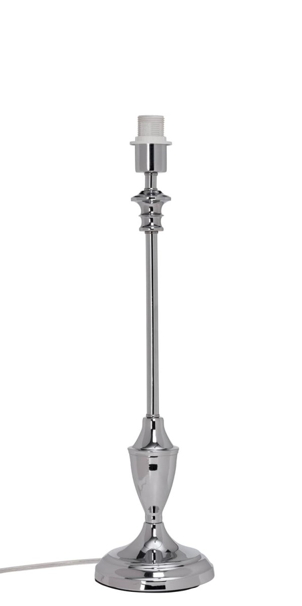 Lampfot 44cm Chroom lampenvoet Van Cottex - Deze elegante metalen lampvoet heeft een stijlvolle chromen afwerking die een moderne en tijdloze uitstraling geeft.