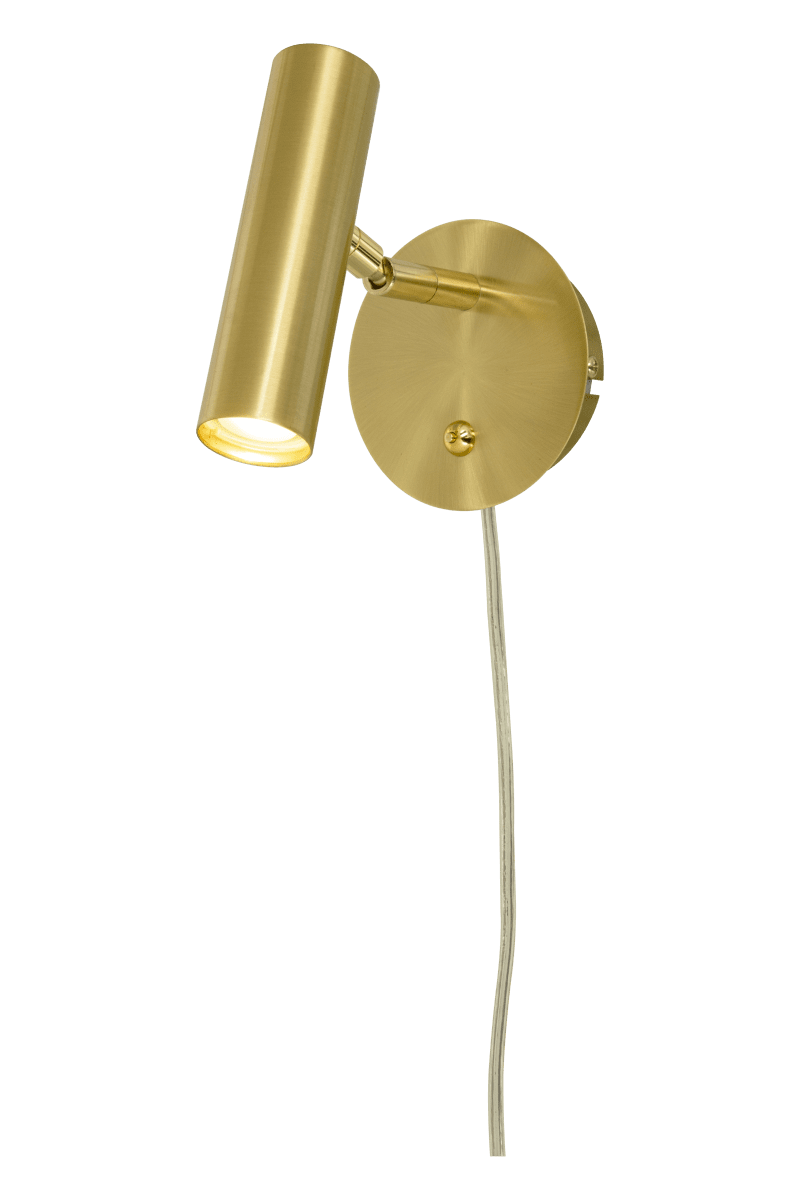 Artic Mat Messing leeslamp Van Aneta Lighting - Verstelbare spot met LED-lichtbron die aangenaam warmwit licht geeft.
