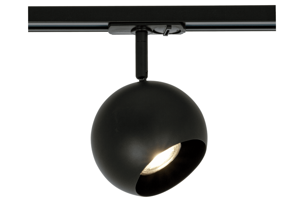 Ball spotlight Zwart Van Aneta Lighting - Het ronde ontwerp zorgt voor een zachte en elegante uitstraling, terwijl de richtfunctie het gemakkelijk maakt om het licht te richten waar het nodig is.