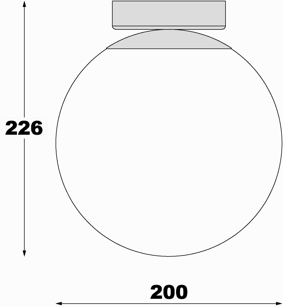 Lido Ø20 Chroom badkamerlamp Van Aneta Lighting - Het verchroomde metalen frame is gecombineerd met een ronde kap van opaalglas die een zacht en aangenaam licht verspreidt.