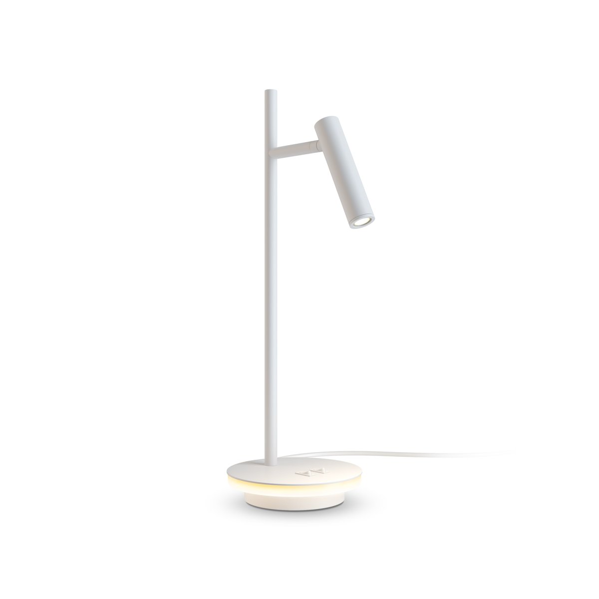 Estudo 45cm Wit bureaulamp Van Maytoni - De minimalistische vorm en de elegante basis met geïntegreerde lichtrand maken Estudo een veelzijdige en elegante toevoeging aan zowel huis als kantoor.