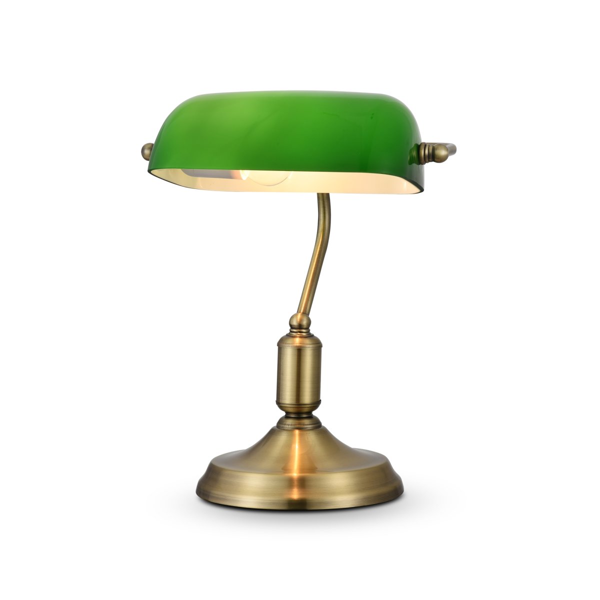 Kiwi 36cm Messing bureaulamp Van Maytoni - Kiwi is een klassieke en stijlvolle bankierslamp die een vleugje tijdloze elegantie toevoegt aan uw bureau of werkplek.