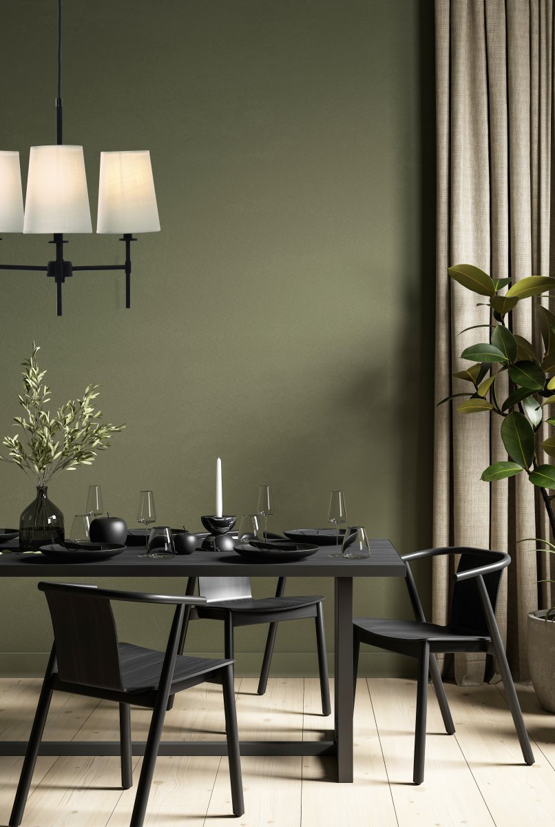 Verbier Ø40 Zwart hanglamp Van Aneta Lighting - Verbier is een driearmige kroonluchter met een klassiek en tijdloos design.