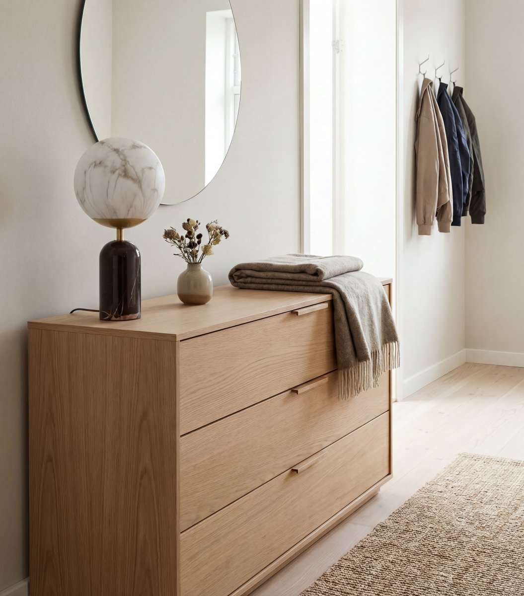 Pierre 42cm Zwart-wit tafellamp Van Aneta Lighting - De massieve zwarte stenen lampvoet geeft de lamp een karaktervolle uitstraling en wordt aangevuld door stijlvolle metalen details met een matte messing afwerking.