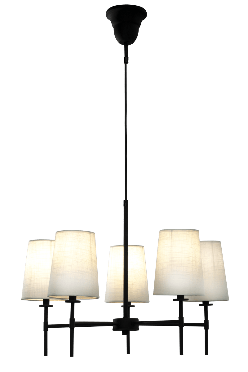 Verbier Ø58 Zwart hanglamp Van Aneta Lighting - Verbier is een vijfarmige kroonluchter met een klassiek en tijdloos design.